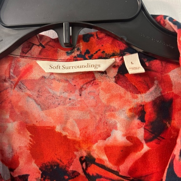 Soft Surroundings Rioja Wrap SZ L Crossover Blouse - Picture 5 of 7